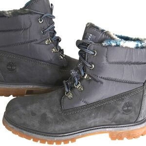 Timberland Faux Fur Trim Gray Puffer Waterproof Boot (Women)...Size 10